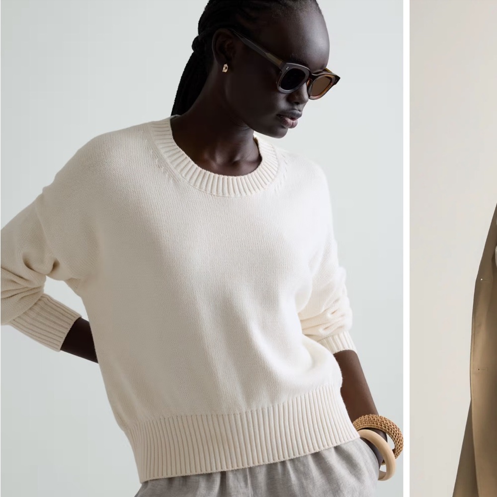 100% Organic Cotton Boyfriend Crew Sweater